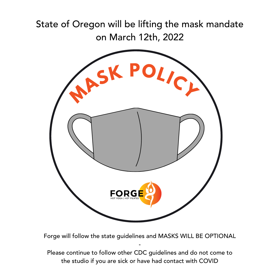 Forge Hot Yoga Mask Policy