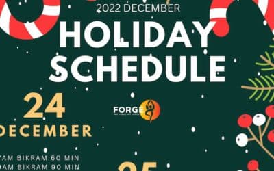 Holiday Schedule at Forge