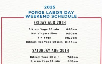 2025 Forge Labor Day Weekend Schedule