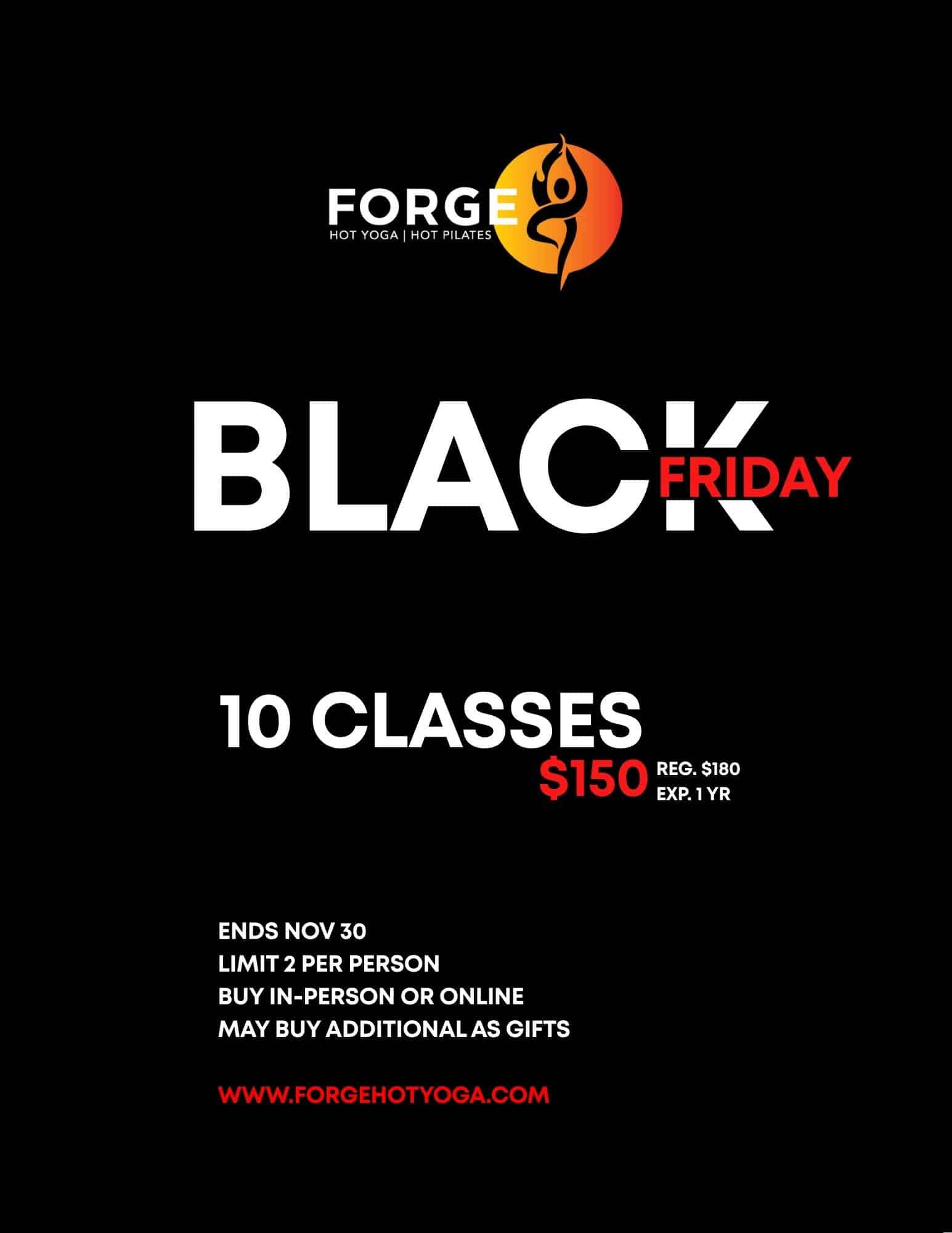 Schedule Update Forge Hot Yoga