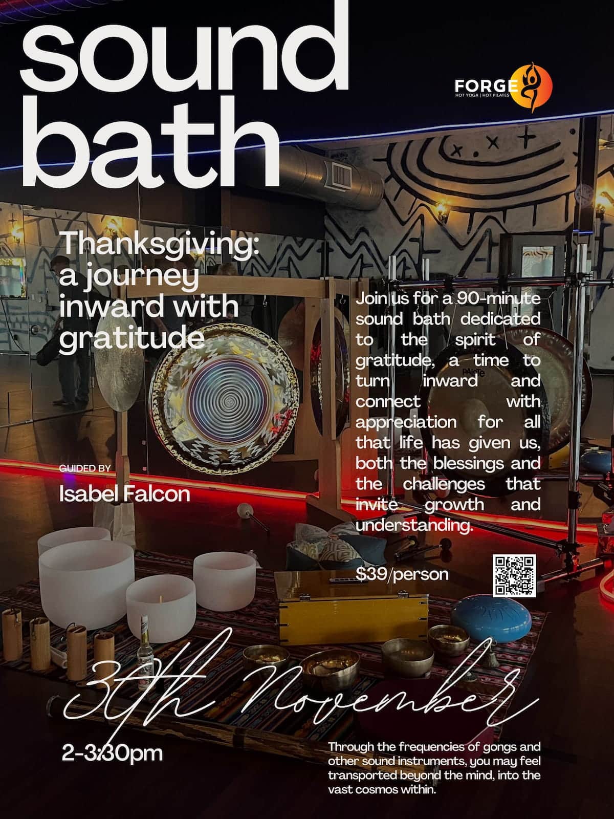soundbath 30th Nov Forge Hot Yoga