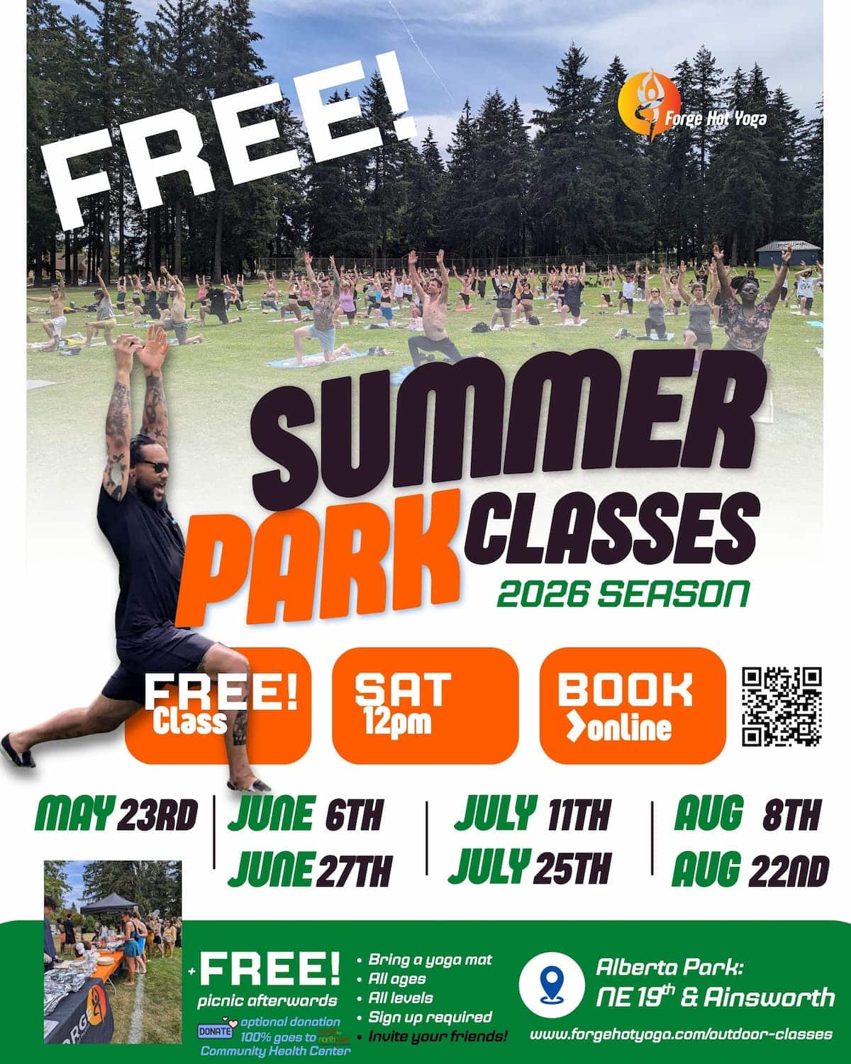 free park summer classes 2026